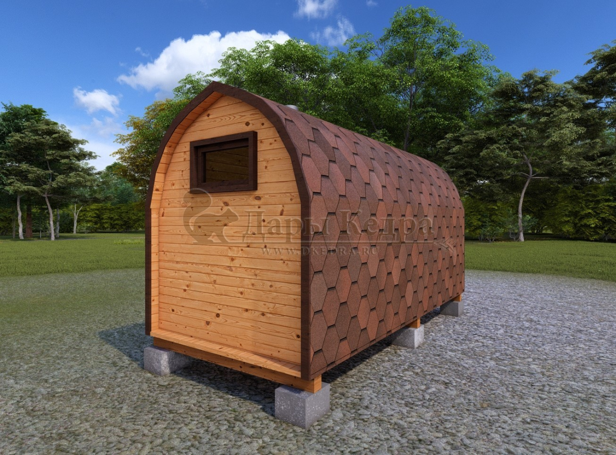 Баня «Викинг» из кедра 4х2,35 м